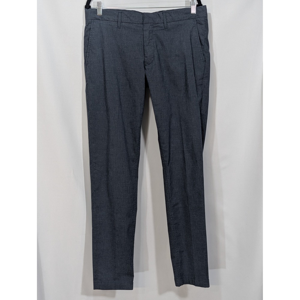 Nordstrom‎ Tech-Smart Slim Fit Men's Dress Pants Blue Chambray 34x32 Zip Pocket